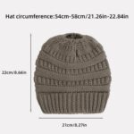 Knit Hat Striped Clogged Cap