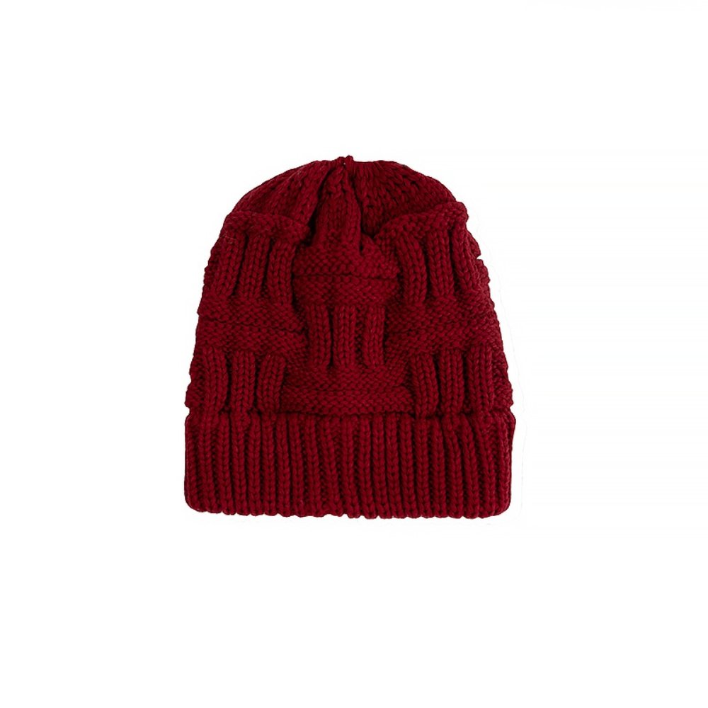 Knit Hat Sichuan-style Perforated Pattern