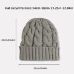Knit Hat Twisted Doughnut